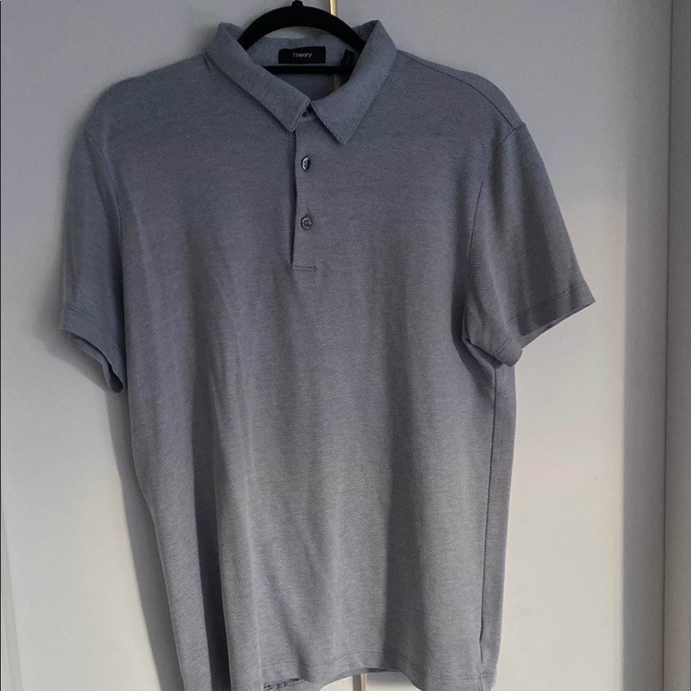 Theory Men's Gray Polo Shirt